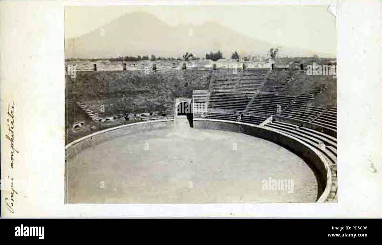 Amodio Michele (attivo ca. 1850-1890) - Pompei - Anfiteatro. Foto Stock