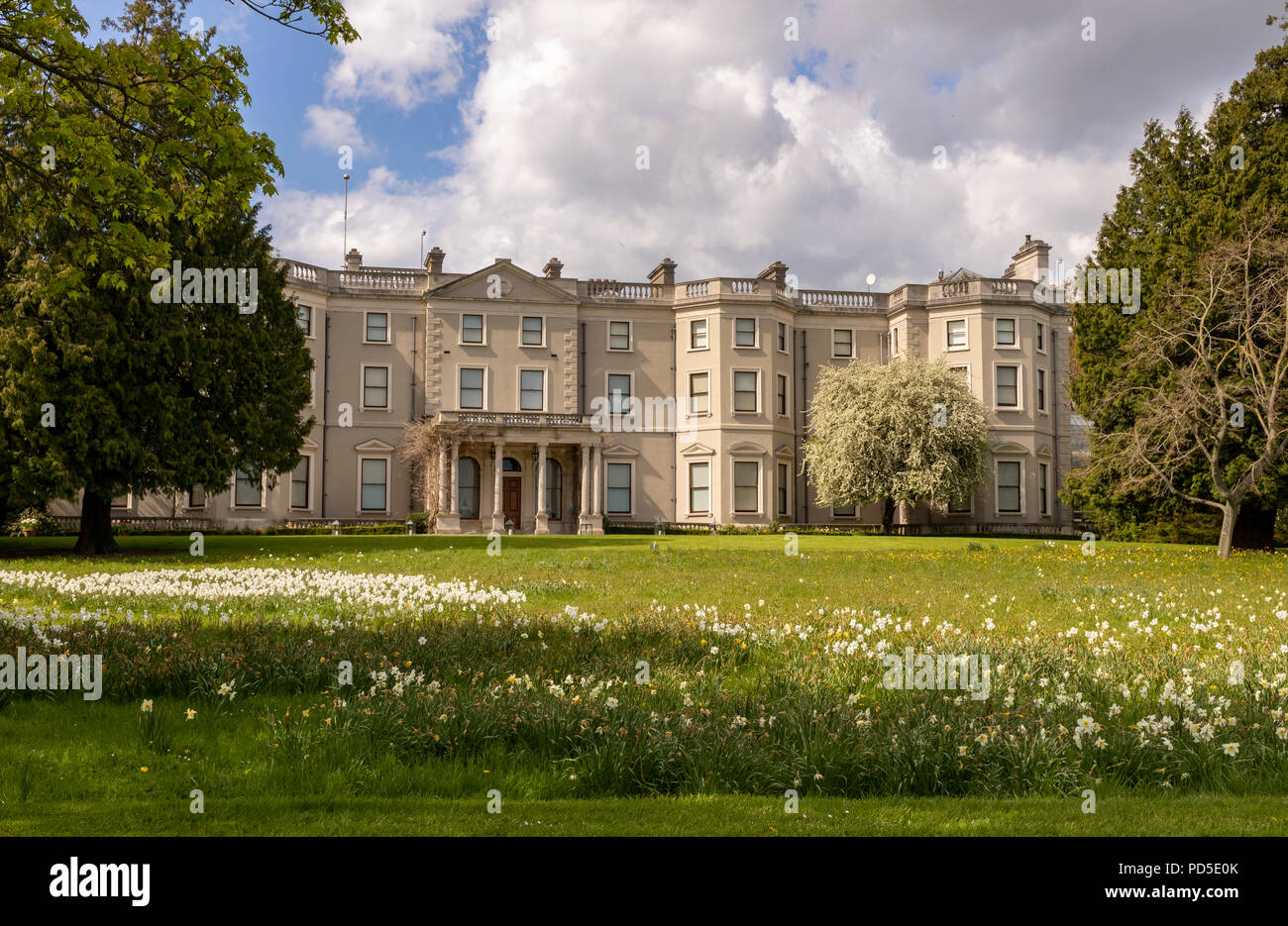 Farmleigh House, Phoenix Park a Dublino una volta di proprietà della famiglia Guinness ora utilizzato dal governo irlandese come stato guesthouse per le visite di stato. Foto Stock