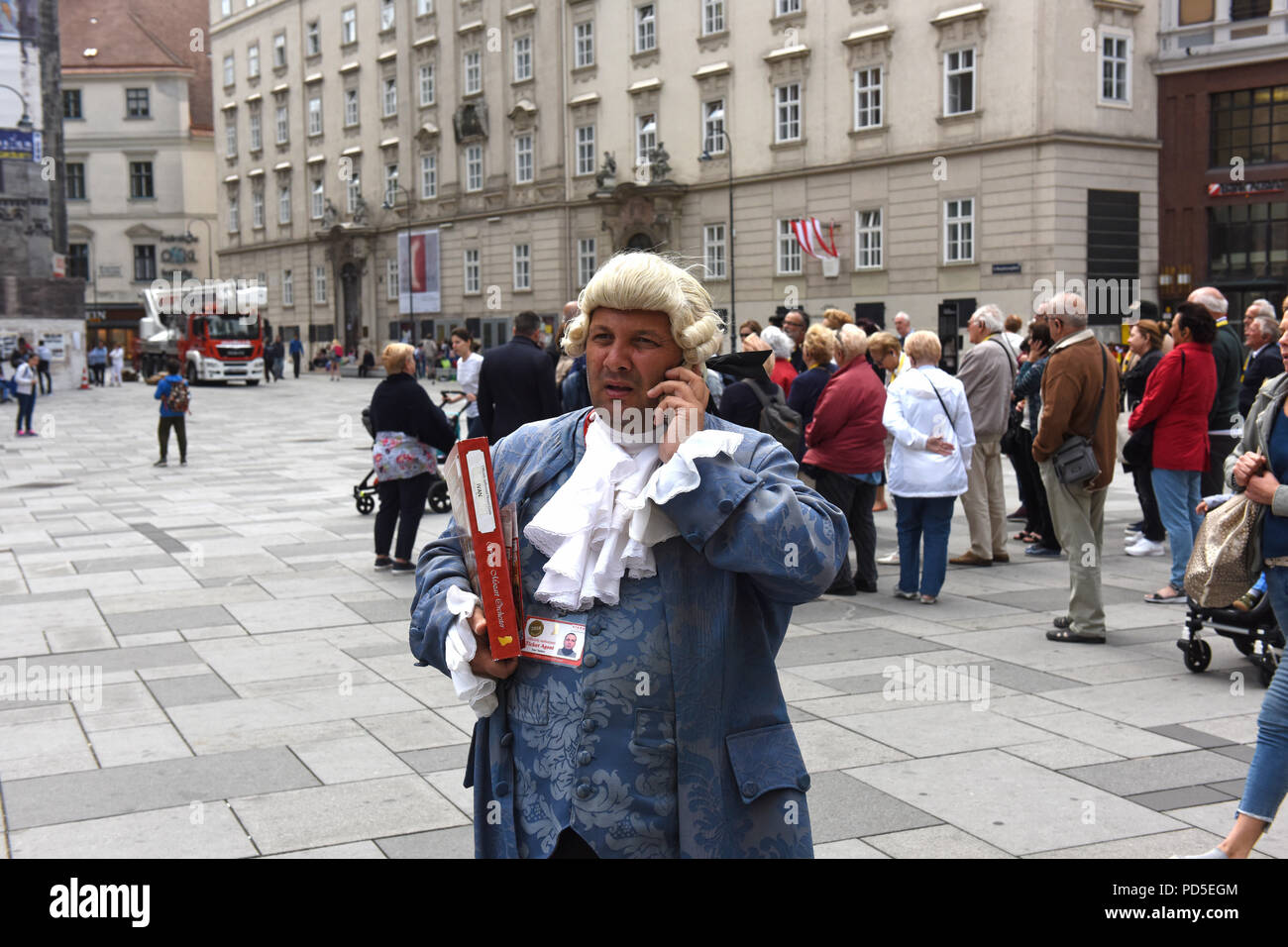 Mozart opera di guida e agente di viaggio a Vienna, in Austria Foto Stock