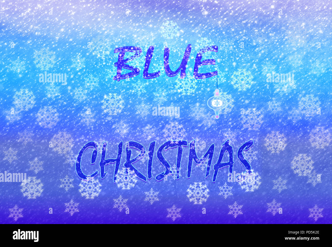 Avrò un Natale blu senza di voi. Foto Stock