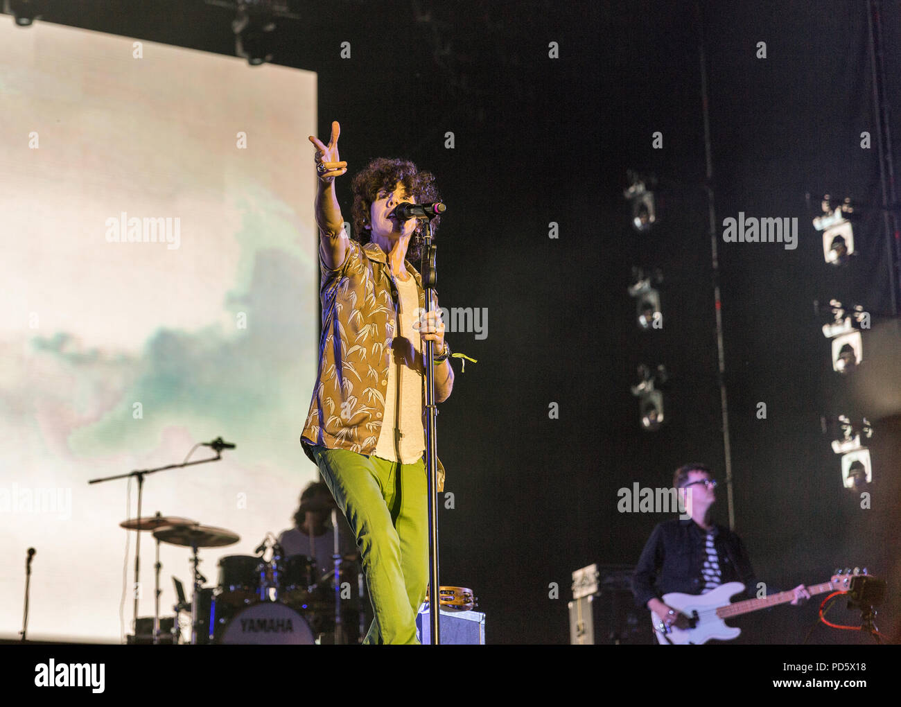 KIEV, UCRAINA - Luglio 05, 2018: Laura Pergolizzi, un cantante e cantautore che esegue sotto il nome di fase lp, live presso la Atlas Weekend Fes Foto Stock