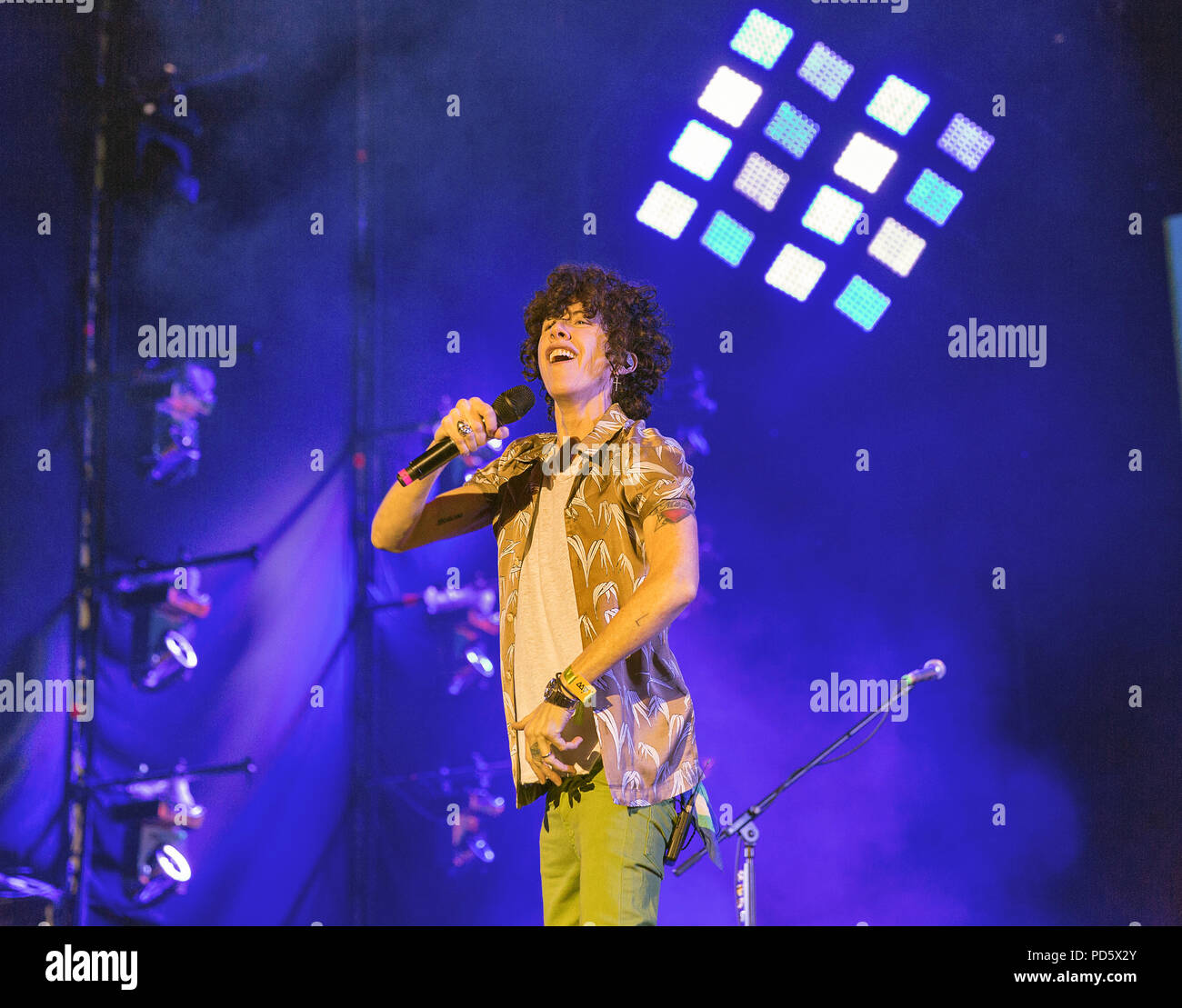 KIEV, UCRAINA - Luglio 05, 2018: Laura Pergolizzi, un cantante e cantautore che esegue sotto il nome di fase lp, live presso la Atlas Weekend Fes Foto Stock