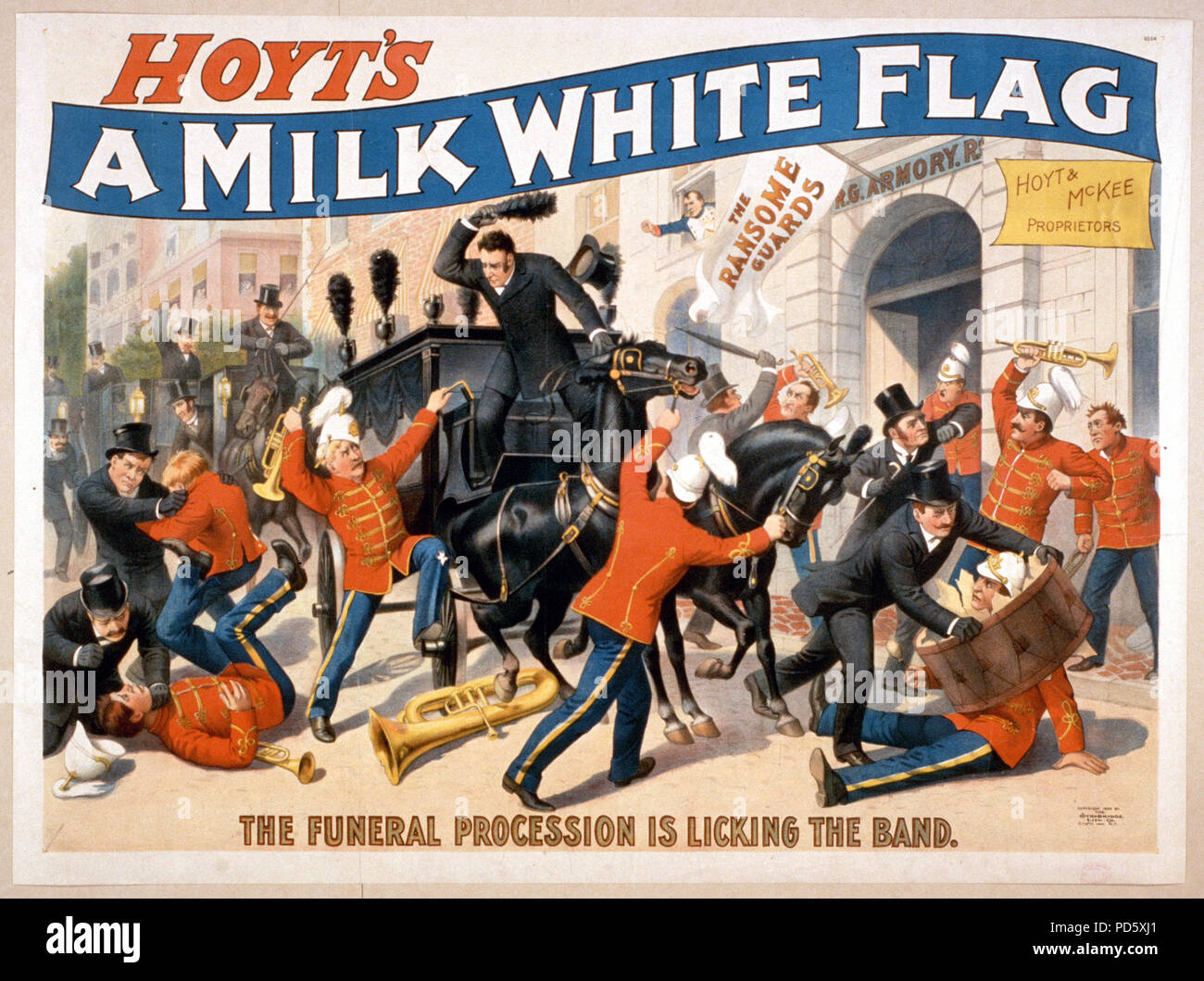 Hoyt's un latte bandiera bianca ca. 1894 Foto Stock