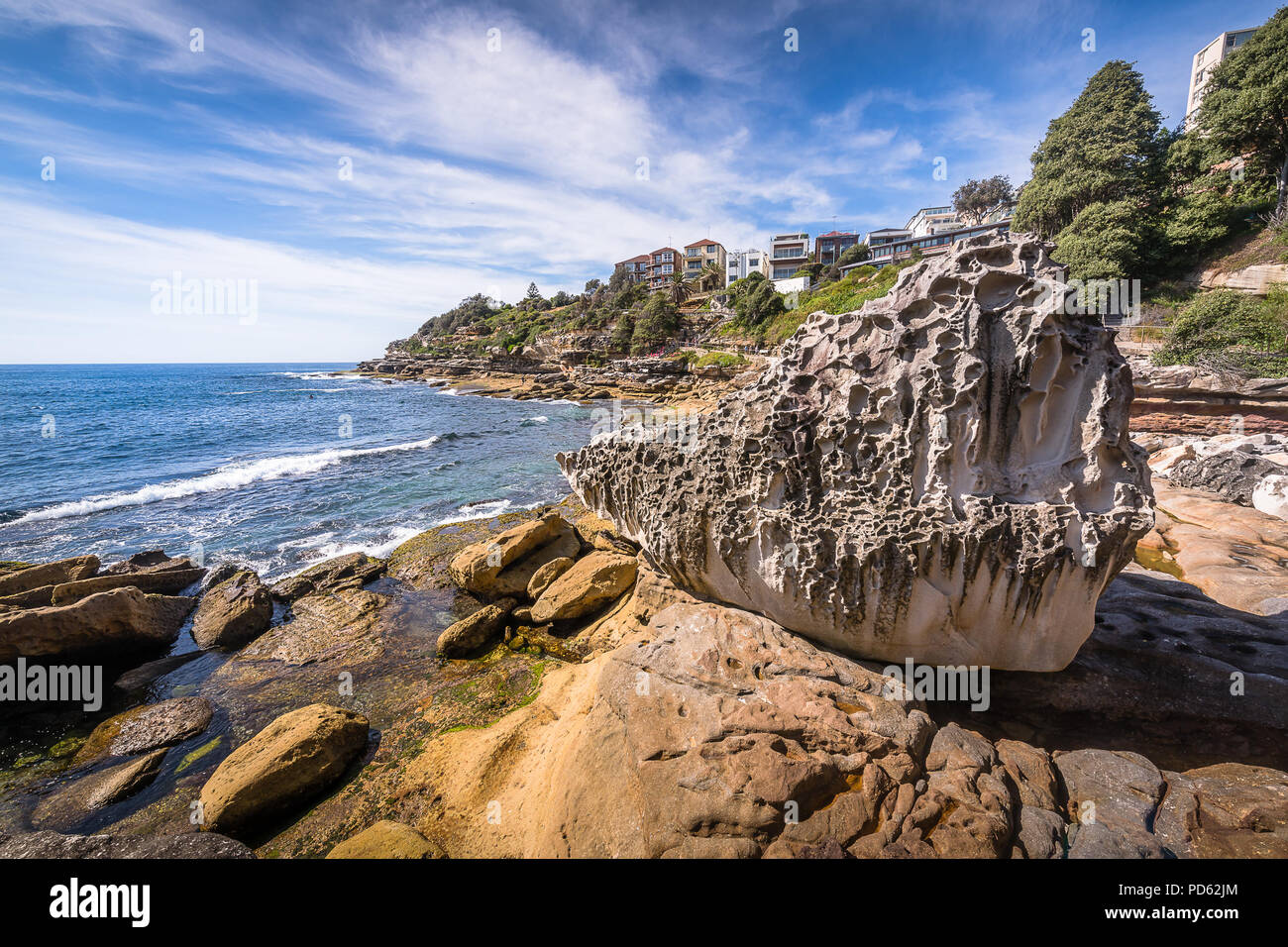 Bondi a Bronte Beach passeggiata costiera Foto Stock