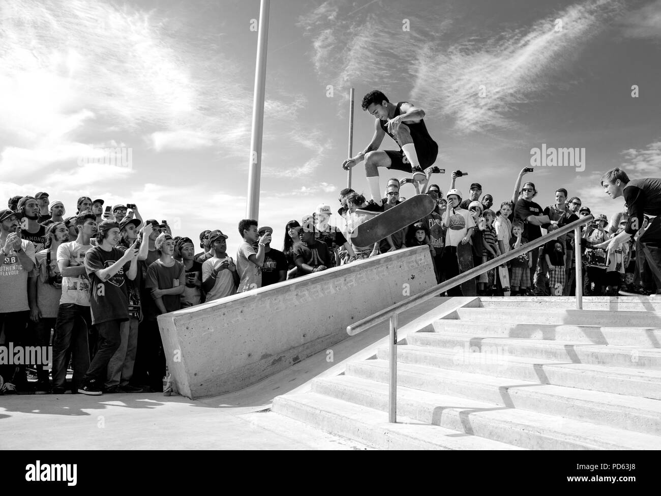 Nyjah Huston - Montreal evento skateboard Foto Stock