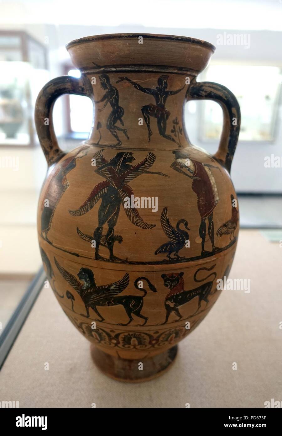 Anfora con processione di Tinia e altre divinità etrusca, c. 520-510 BC, L 780 - Foto Stock