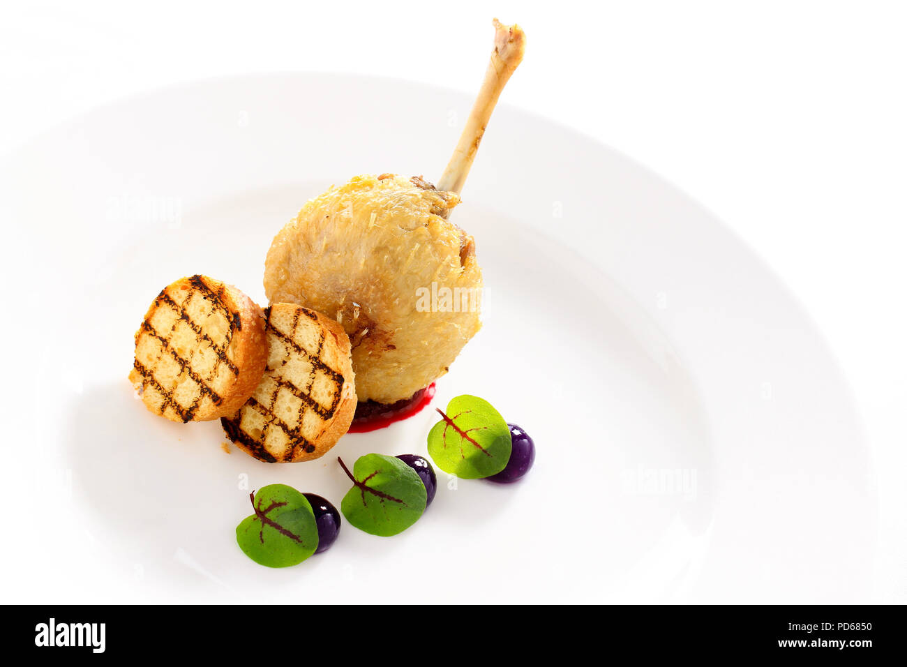 Anatra placcato in pasto principale Foto Stock