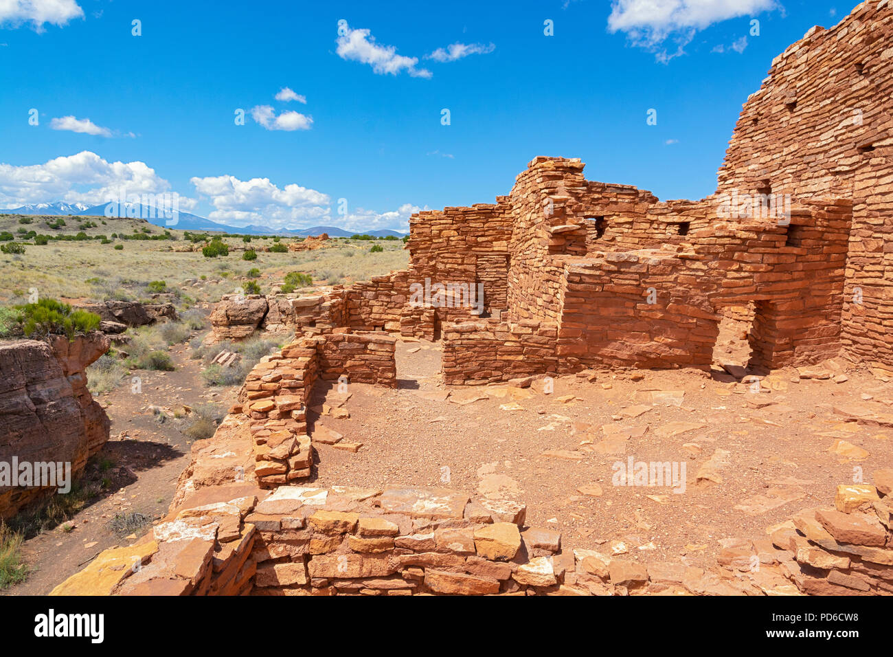 In Arizona, Wupatki National Monument, Lomaki Pueblo Foto Stock