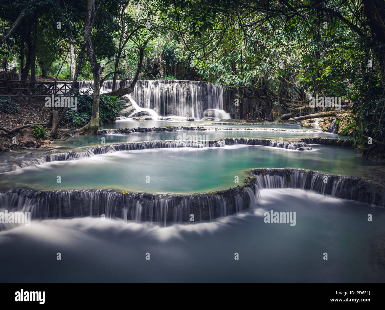 Kuang Si cascate a Luang Prabang, Laos Foto Stock