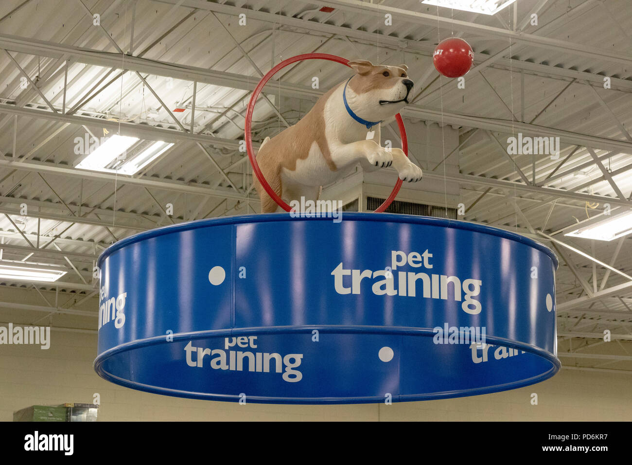 Dog Training pet annuncio nella PetSmart pet store, Kennewick, Washington, Stati Uniti d'America Foto Stock