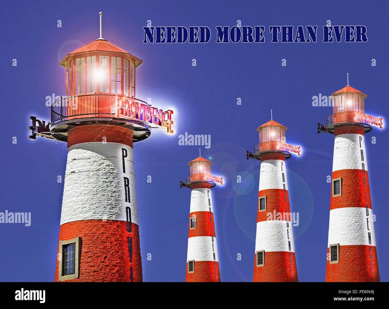 Nei miei viaggi mi sono arrivati in questo faux faro in Southern Utah con la parola "Providence' su di esso. Poiché sia la parola di Provvidenza e il simbolo di un l Foto Stock