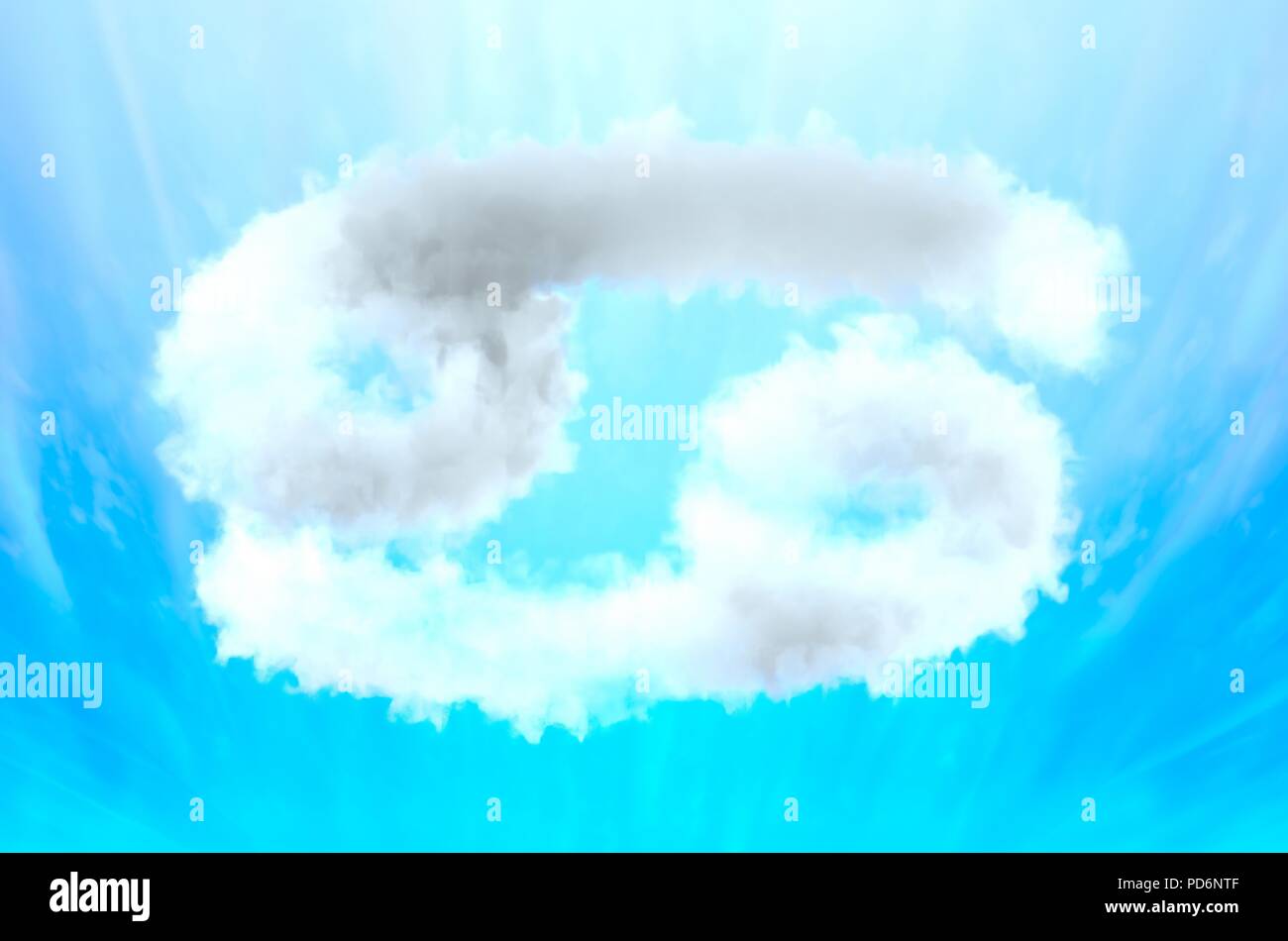 Simbolo di astrologia nel cloud materiale - il cancro Foto Stock