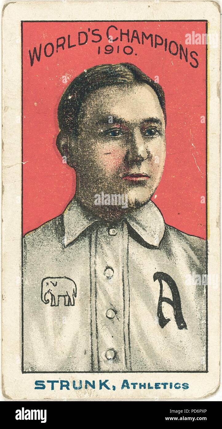 Amos Strunk, Philadelphia Atletica Baseball ritratto della scheda Foto Stock