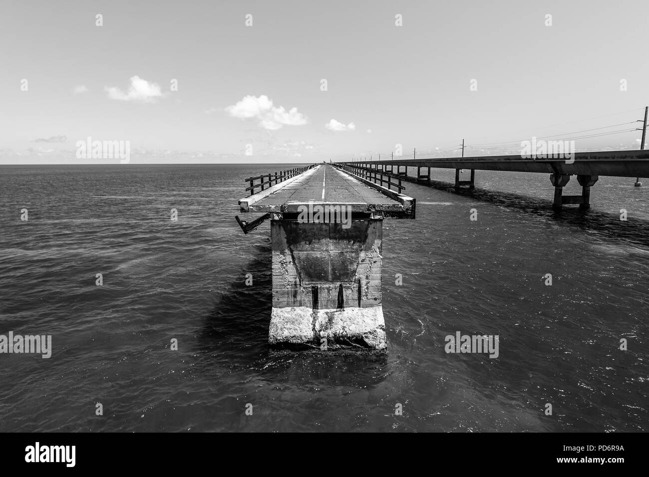 Il vecchio Seven Mile Bridge Foto Stock