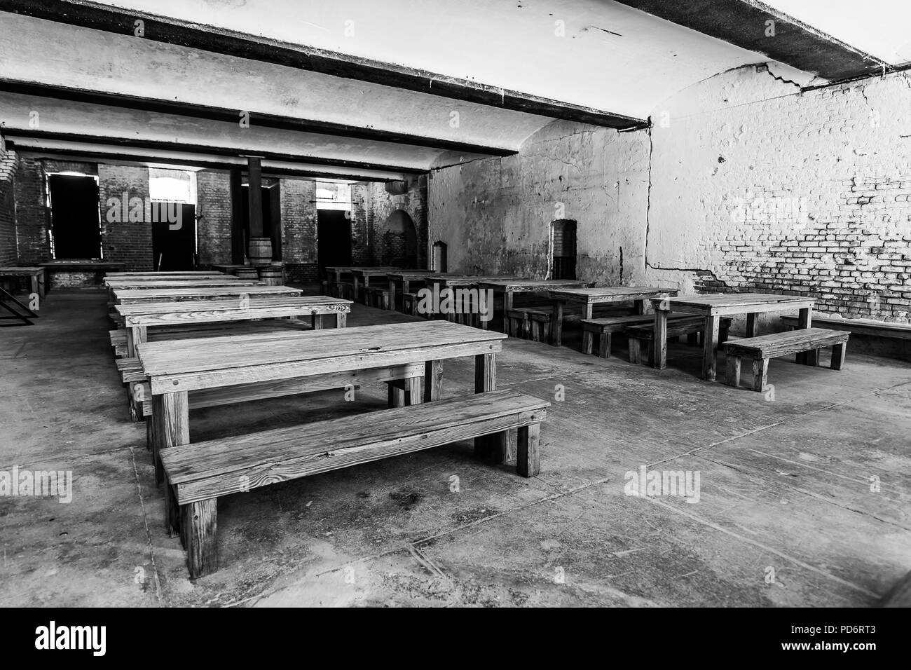 All'interno di Fort Zachary Taylor Historic State Park Foto Stock