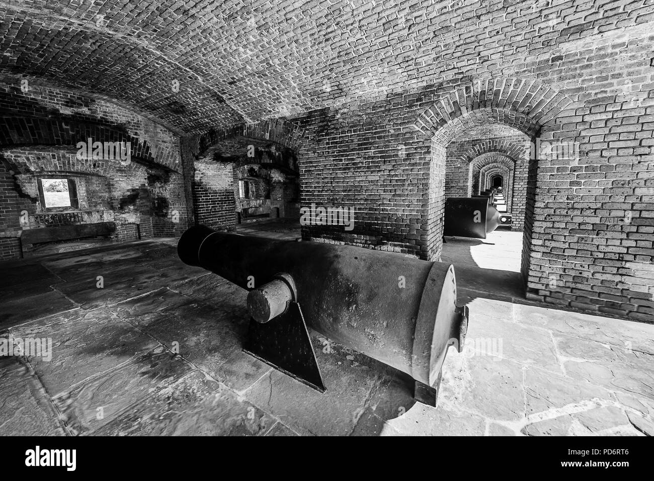 All'interno di Fort Zachary Taylor Historic State Park Foto Stock