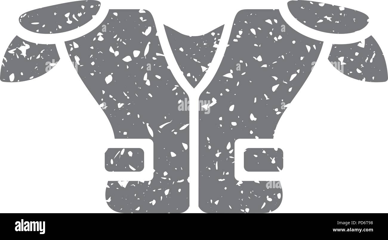 Icona grunge - Calcio armor Illustrazione Vettoriale