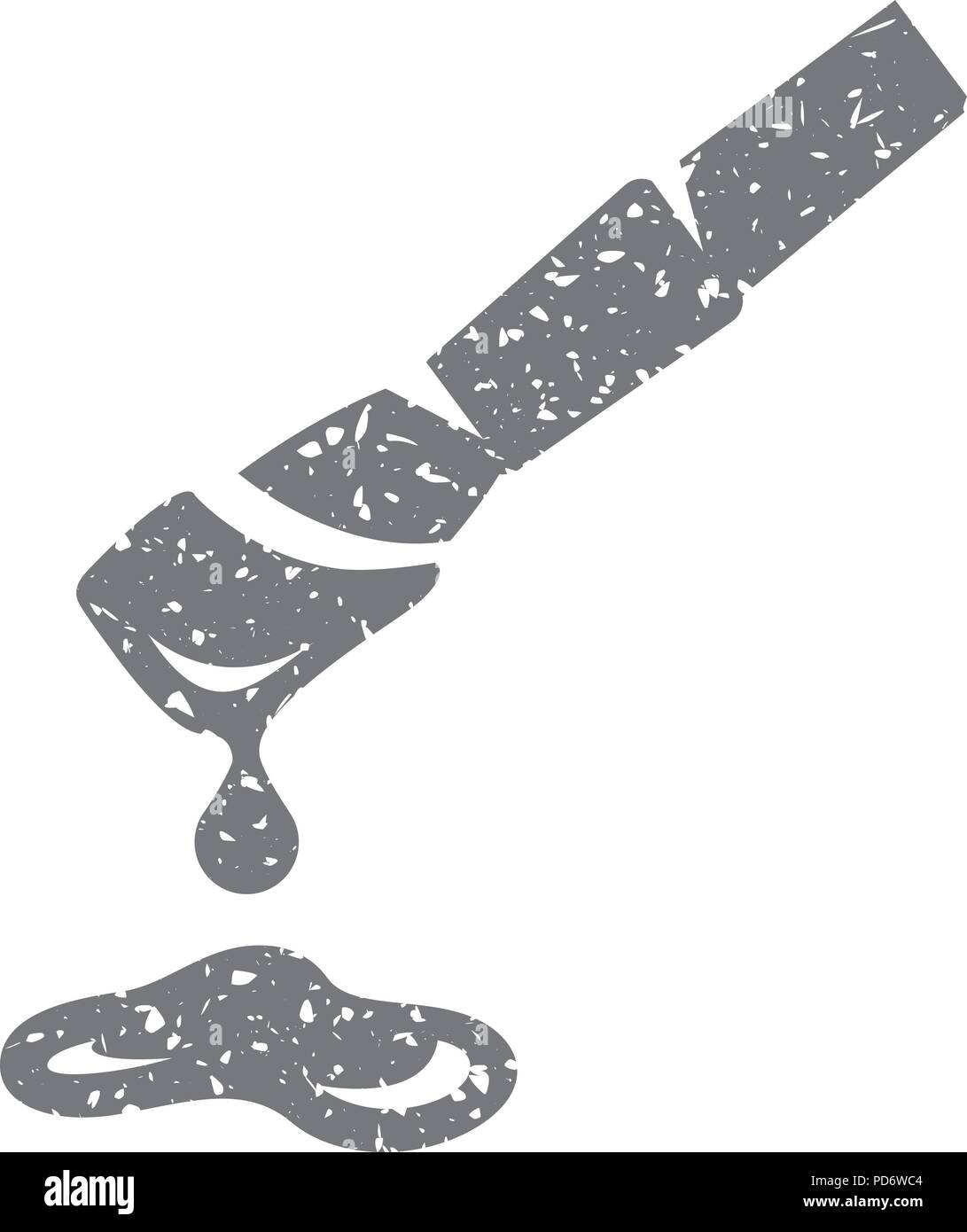 Icona grunge - pennello Illustrazione Vettoriale