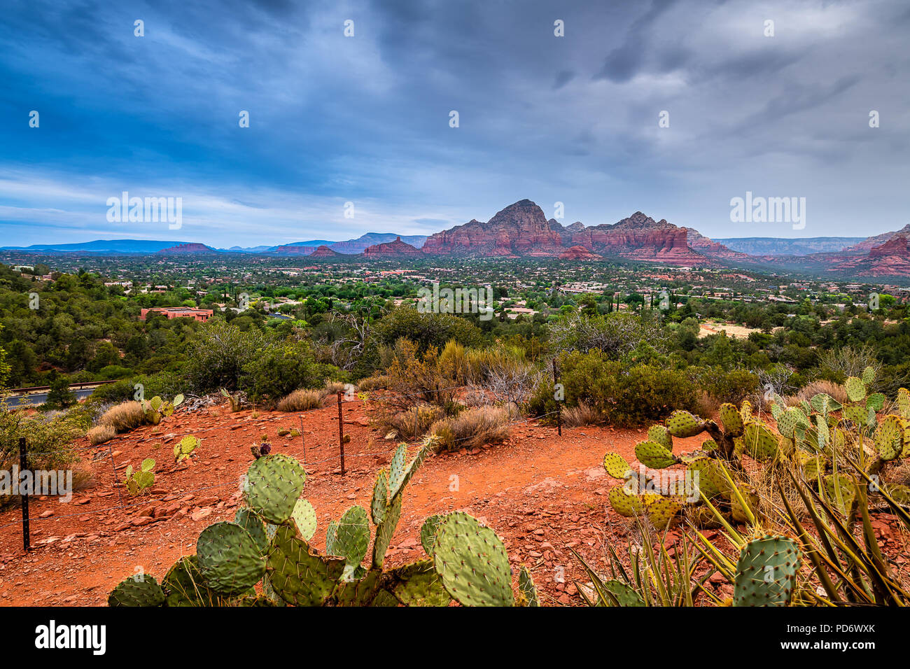 Aeroporto di Sedona Mesa si affacciano Foto Stock