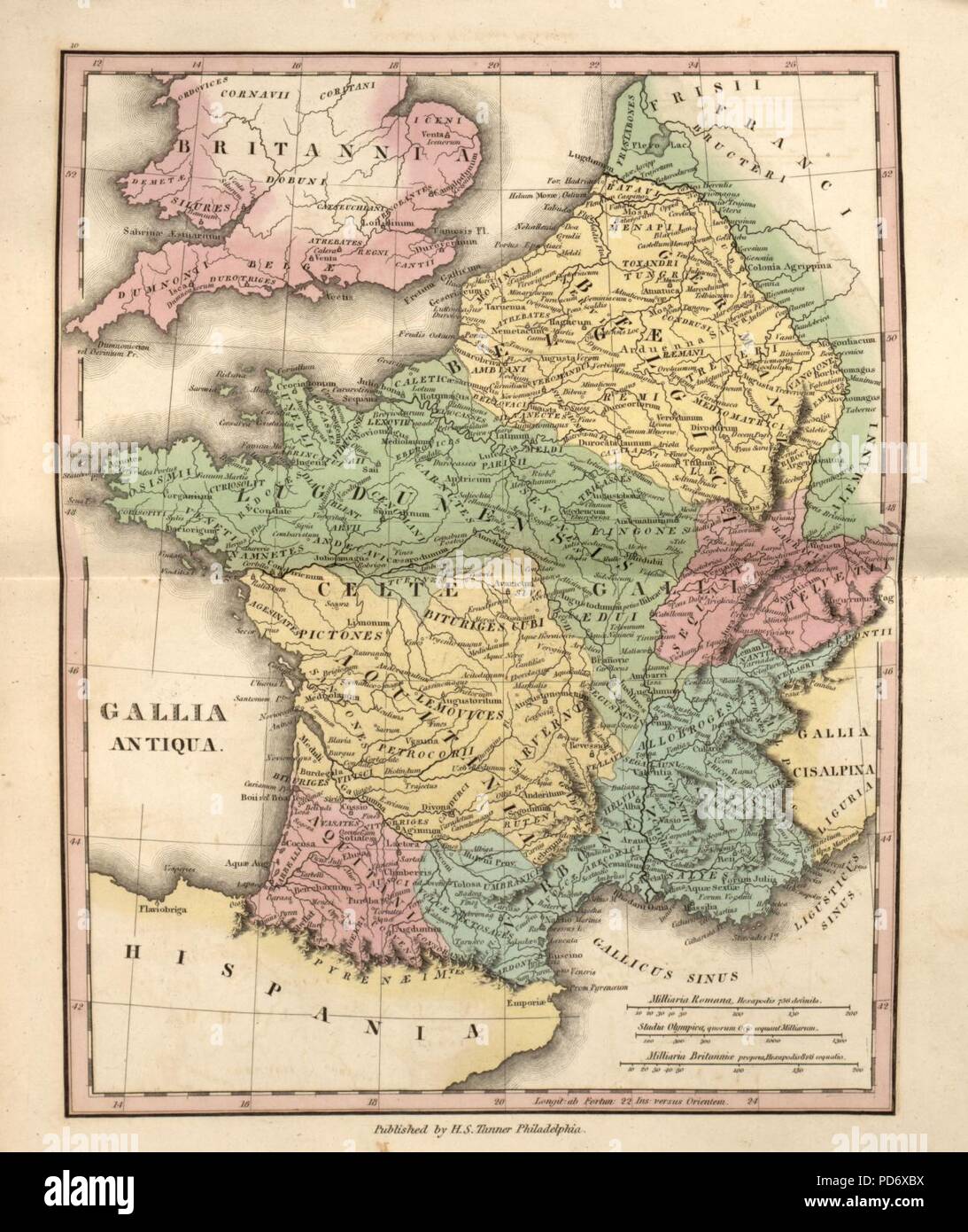 Un atlante degli antichi geografia - compreso in sedici mappe, scelto dalla maggior parte approvato opere - per chiarire gli scritti di autori antichi, sia sacro e profano. Foto Stock