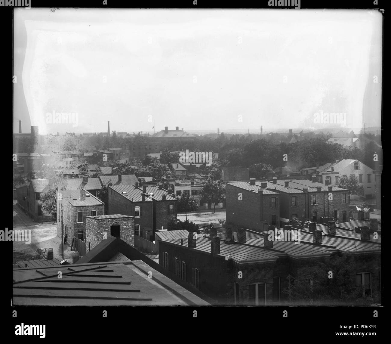 Una vista in elevazione di K Street, S.W., tra il vicolo verso la terza strada e 41-2 (4th) Street, guardando a sud di S.W. da Smallwood scuola (io tra 3° e 4°) Foto Stock