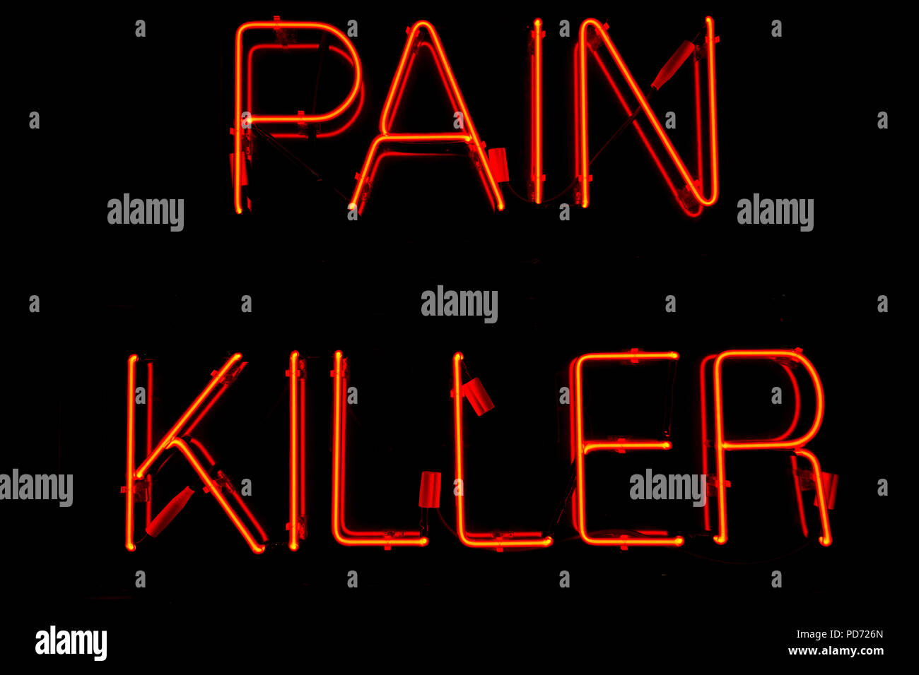 Il neon di segno utilizzato per la foto di copertina di Little Big Town album " Pain Killer" sul display presso il Country Music Hall of Fame, Nashville, TN, Stati Uniti d'America Foto Stock