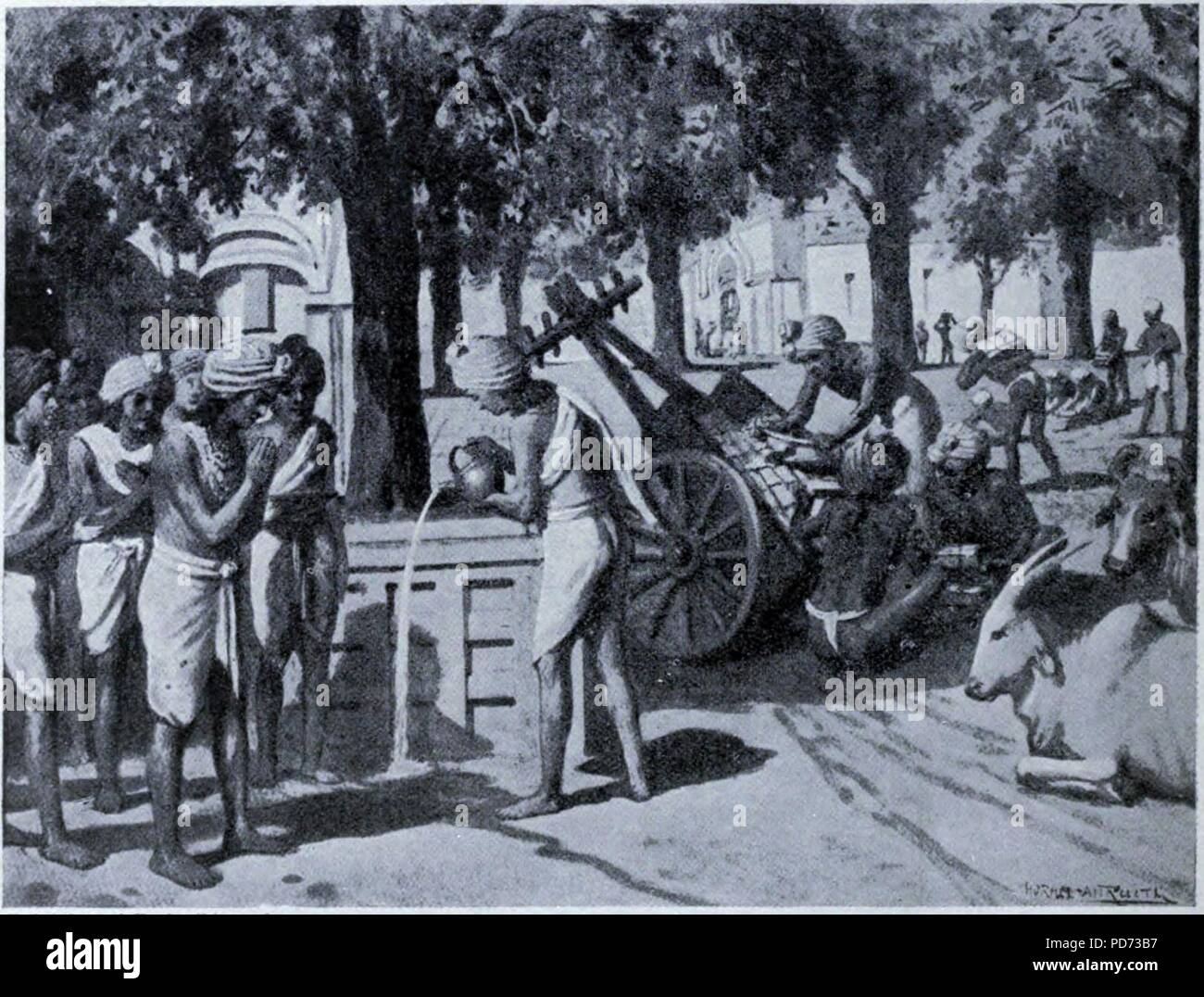 Anathapindika il grande atto di carità. Foto Stock