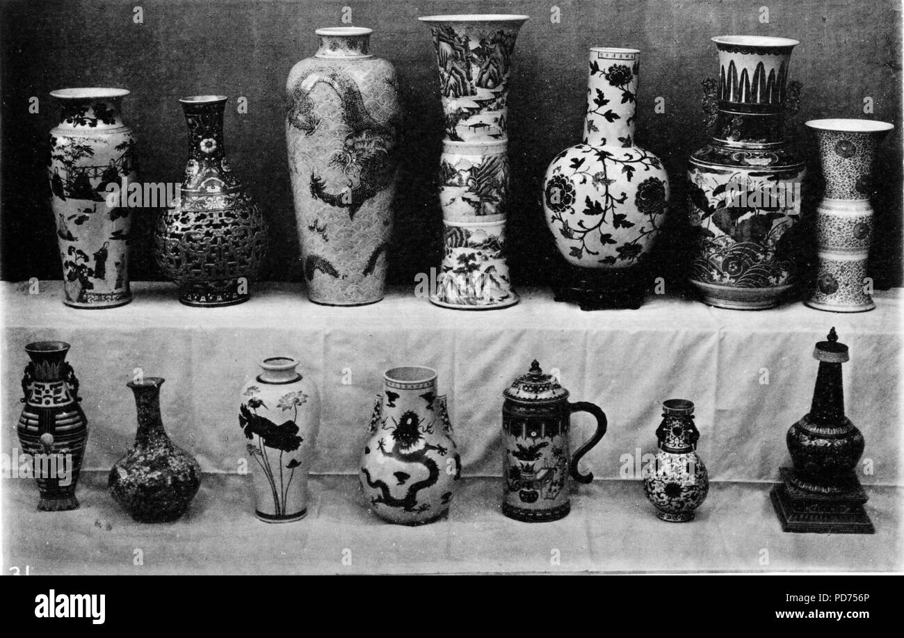 Antichi porcellana cinese Ware. Foto Stock