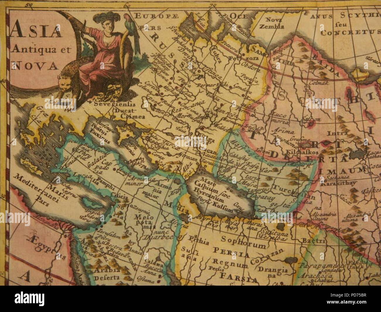 Antica Nord Asia occidentale 1711. Foto Stock