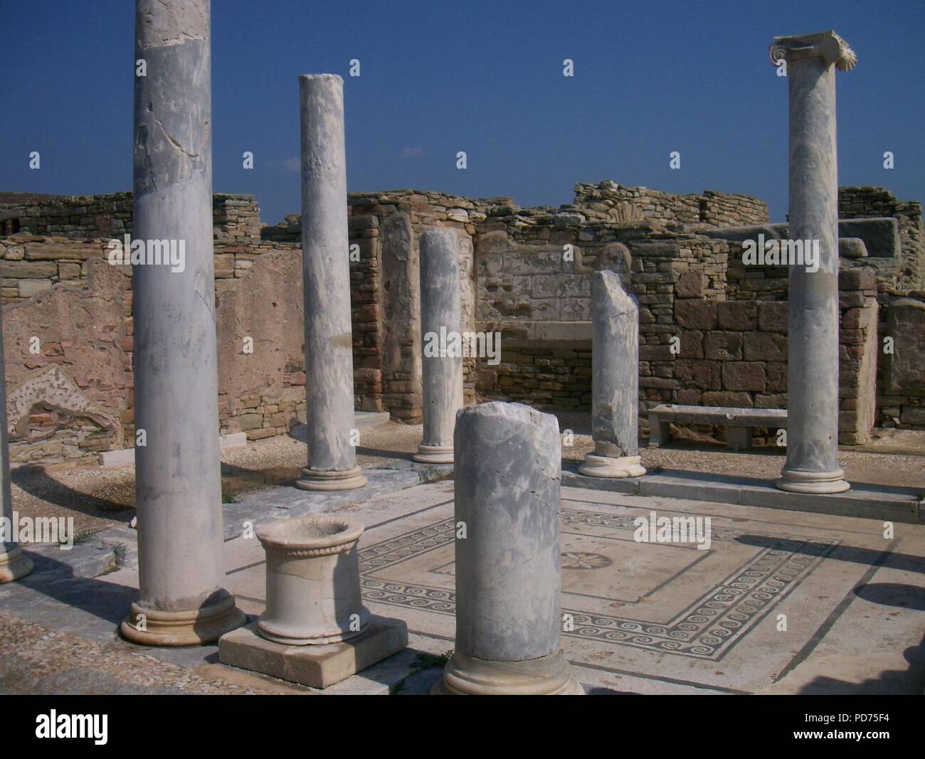Antica Delos. Foto Stock