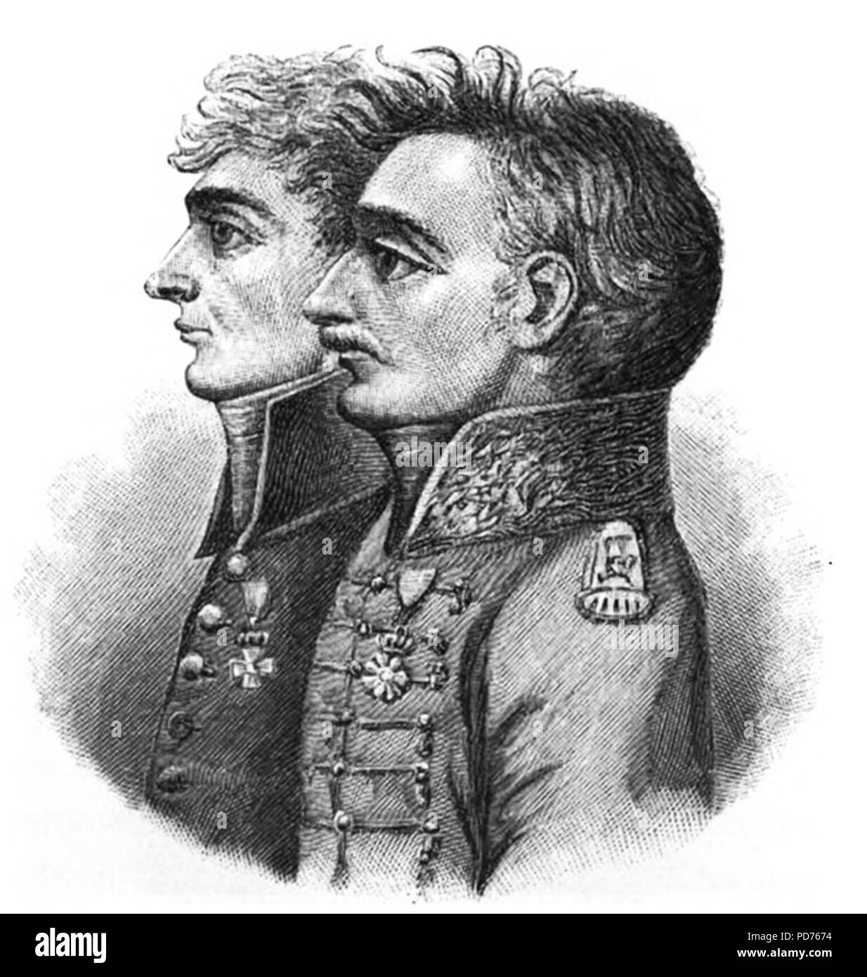 Anders Wilhelm e Carl Gustaf Ramsey. Foto Stock