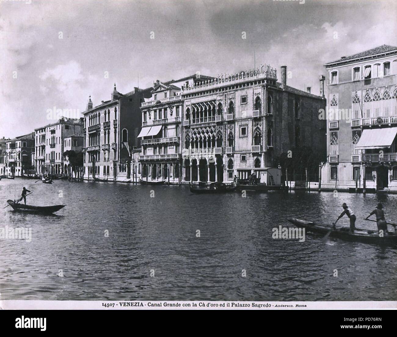 Anderson, Roma - n. 14507 - Venezia - Canal Grande con la Cà d'oro ed il Palazzo Sagredo. Foto Stock