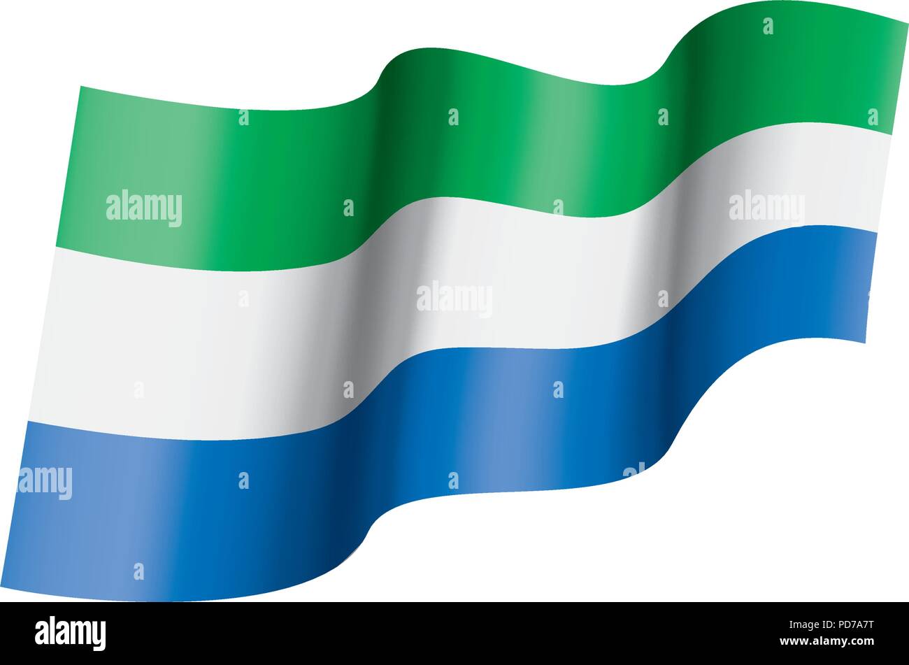 Sierra Leone bandiera, illustrazione vettoriale Illustrazione Vettoriale