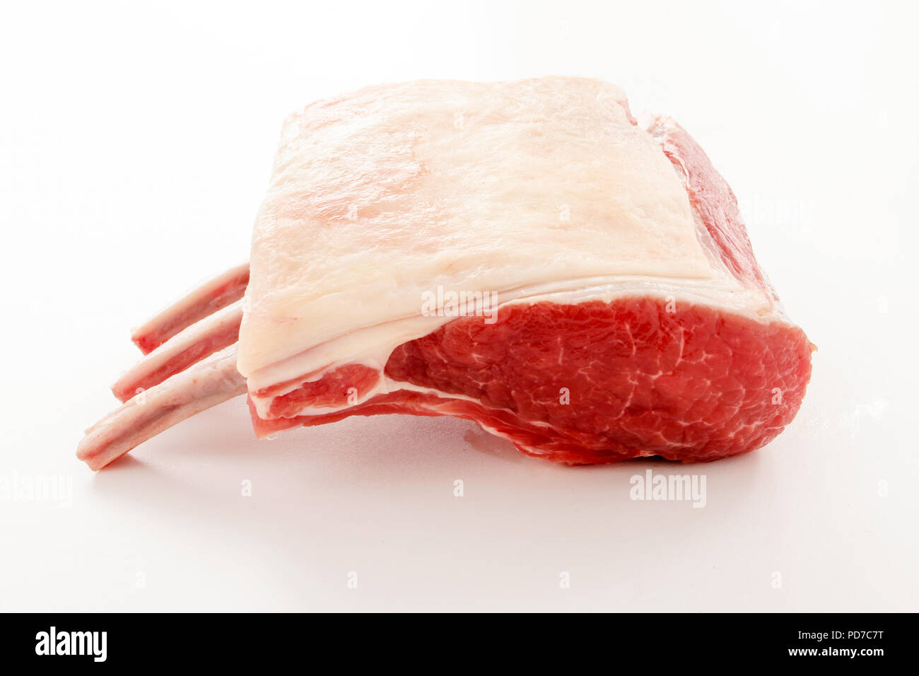 tagli di agnello grezzi Foto Stock