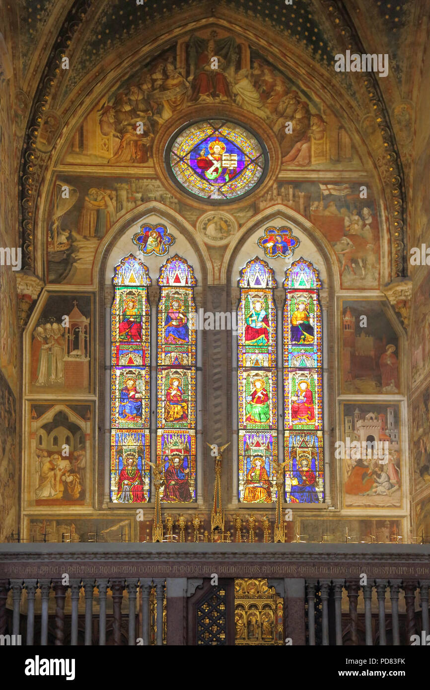 La basilica di San Petronio a Bologna Italia Foto Stock