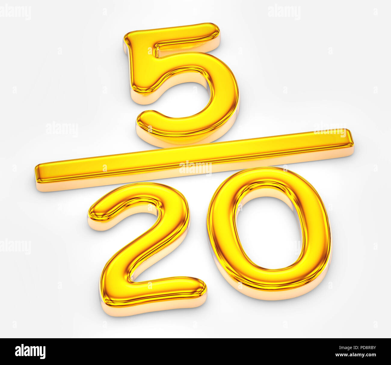 Golden punteggio di cinque dei venti Foto Stock