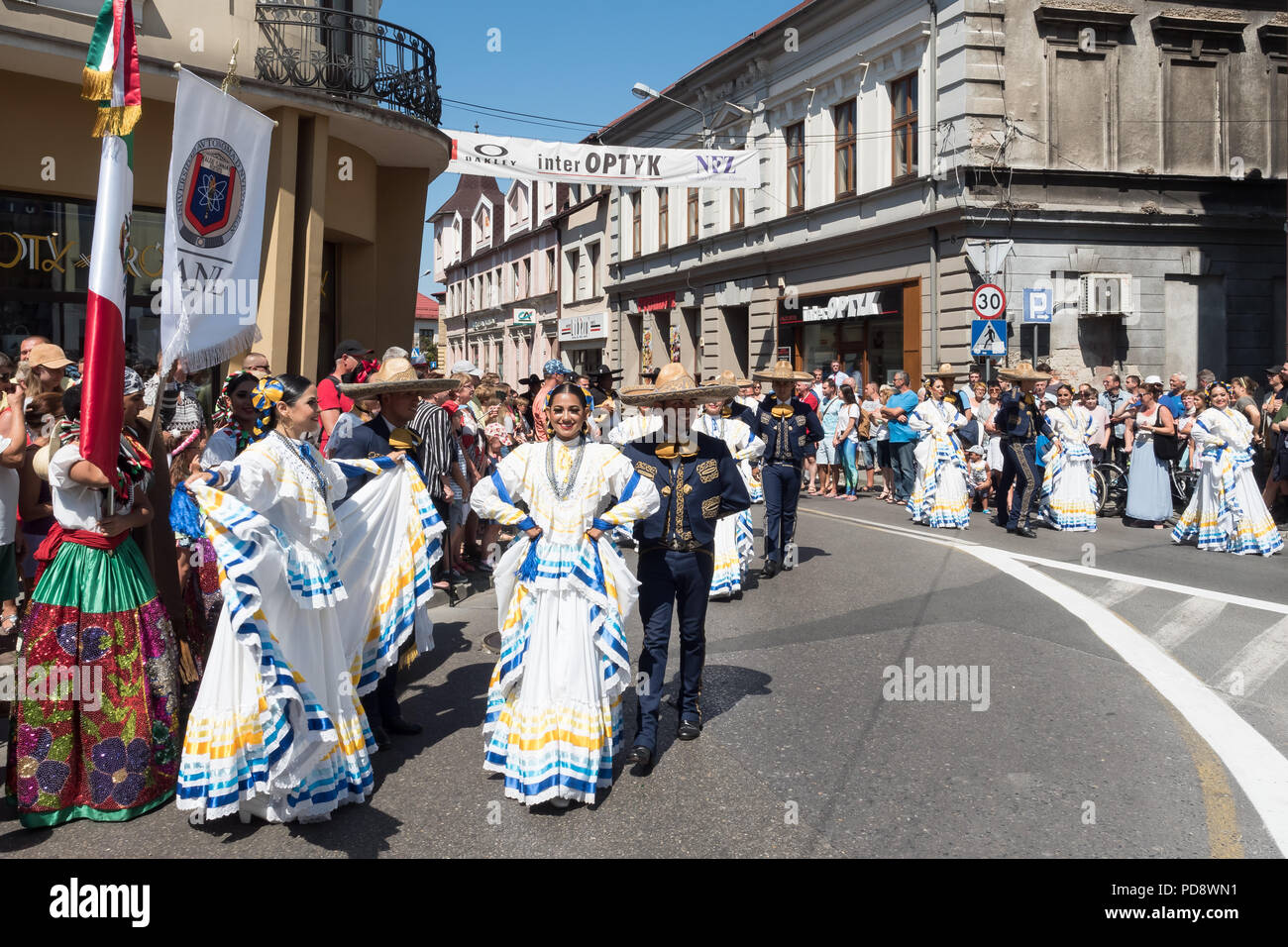 La 55° settimana della cultura degli Highlanders di Beskidy 29.07- 06.08.2018 . Squadra del Messico Foto Stock
