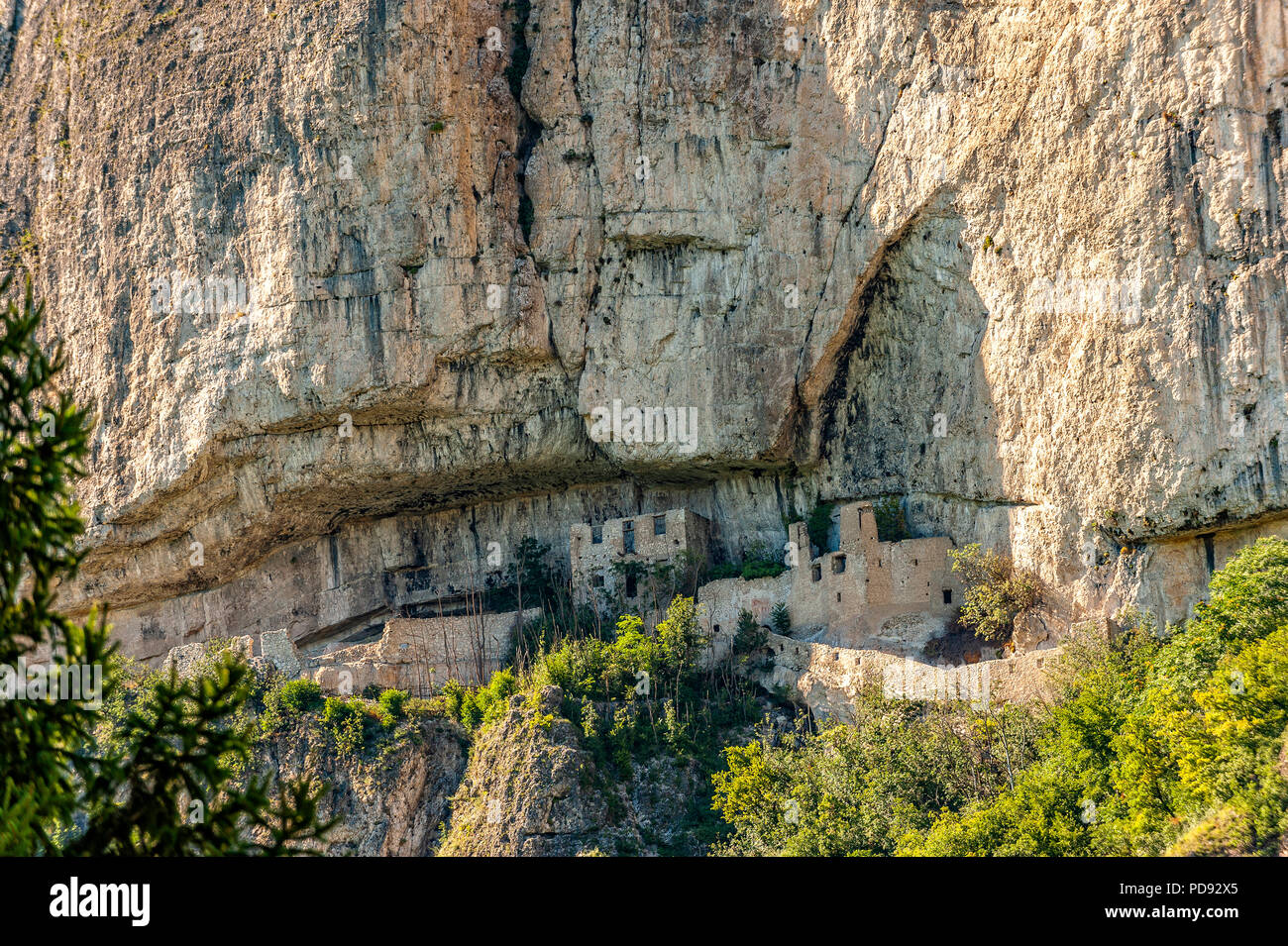 Italia Trentino Castello San Gottardo sopra Mezzocorona Foto Stock