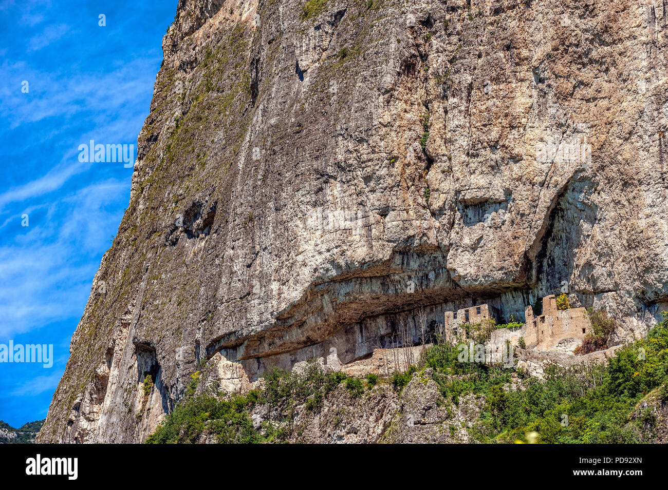 Italia Trentino Castello San Gottardo sopra Mezzocorona Foto Stock