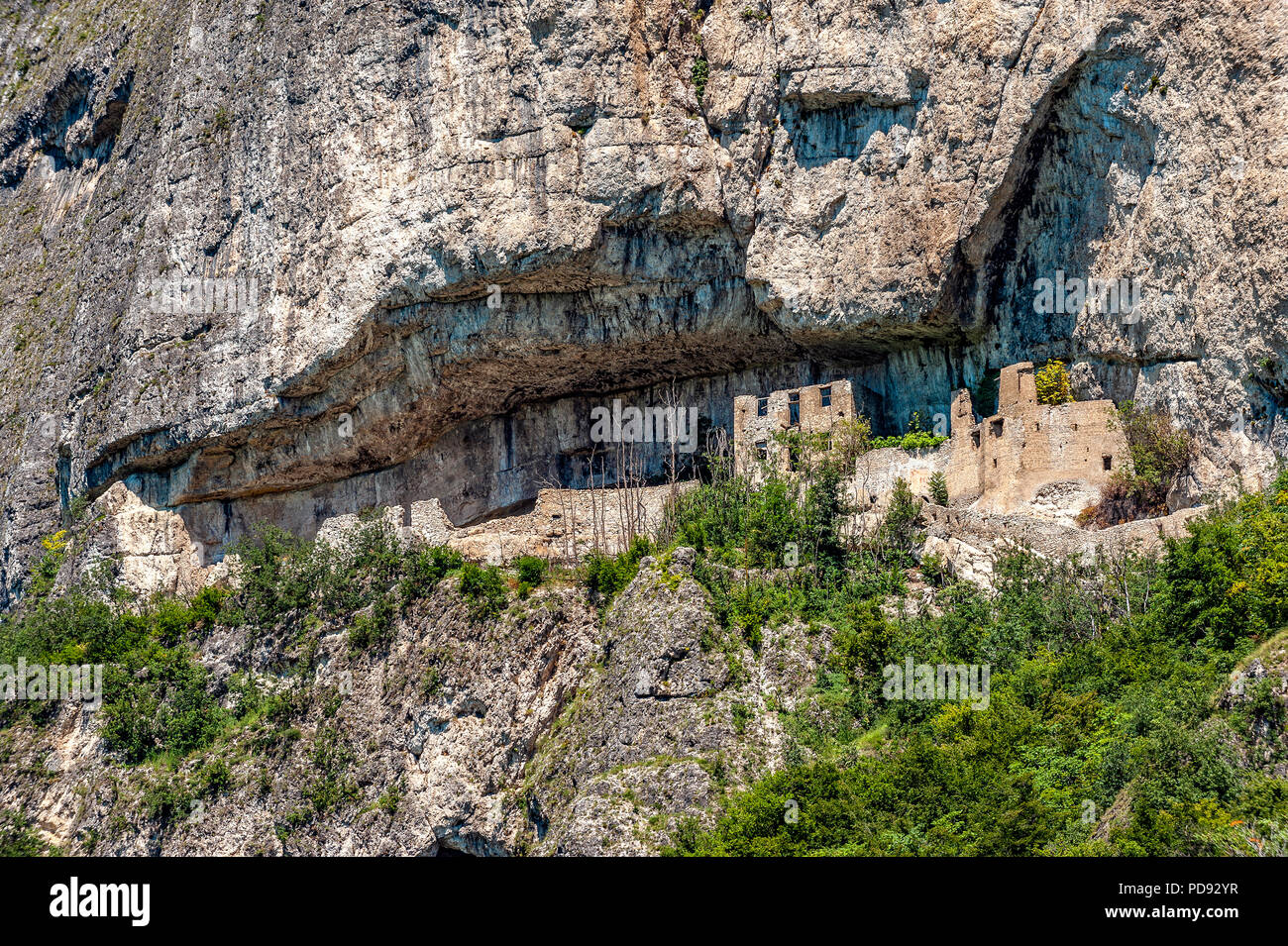 Italia Trentino Castello San Gottardo sopra Mezzocorona Foto Stock