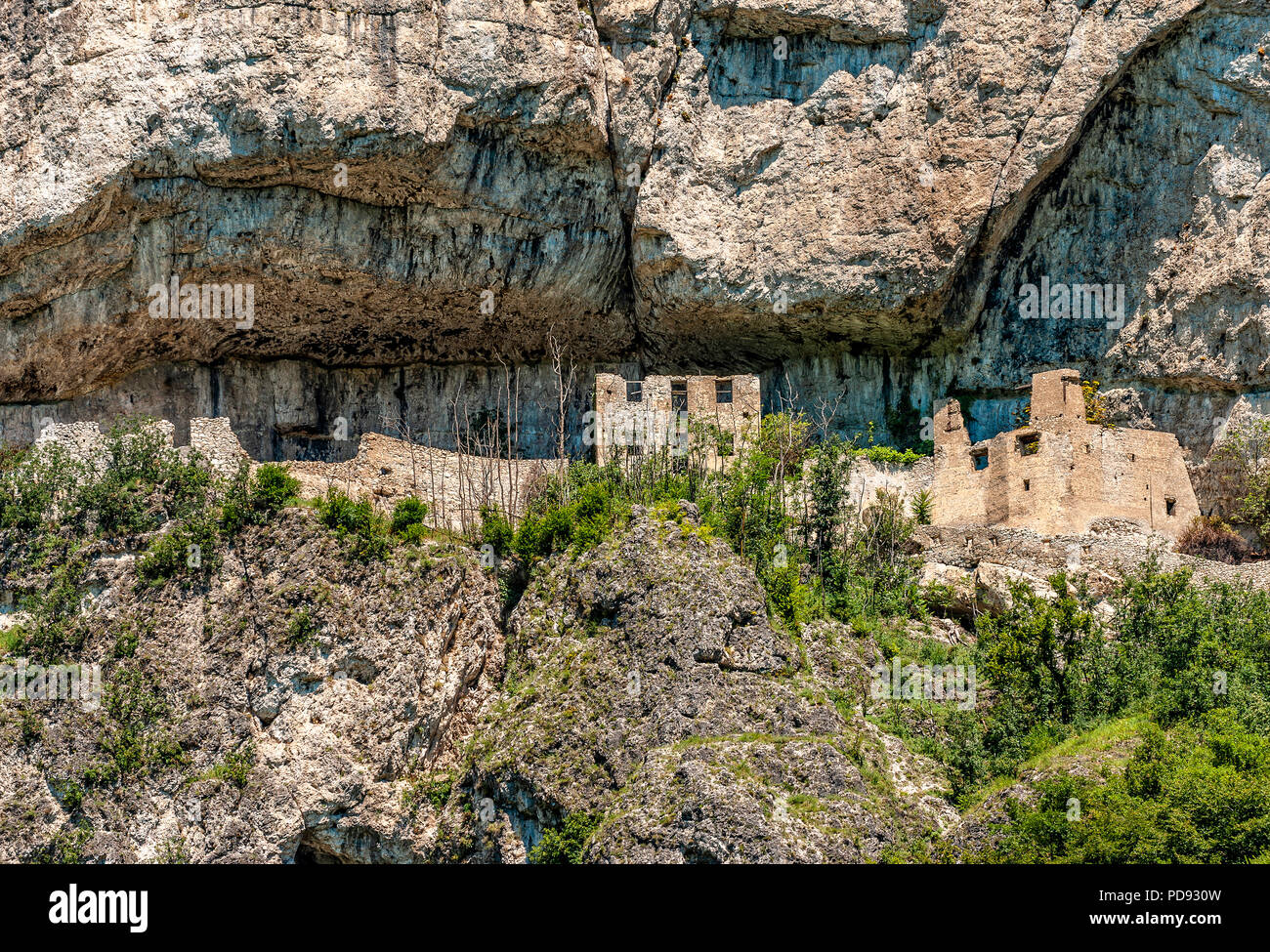 Italia Trentino Castello San Gottardo sopra Mezzocorona Foto Stock