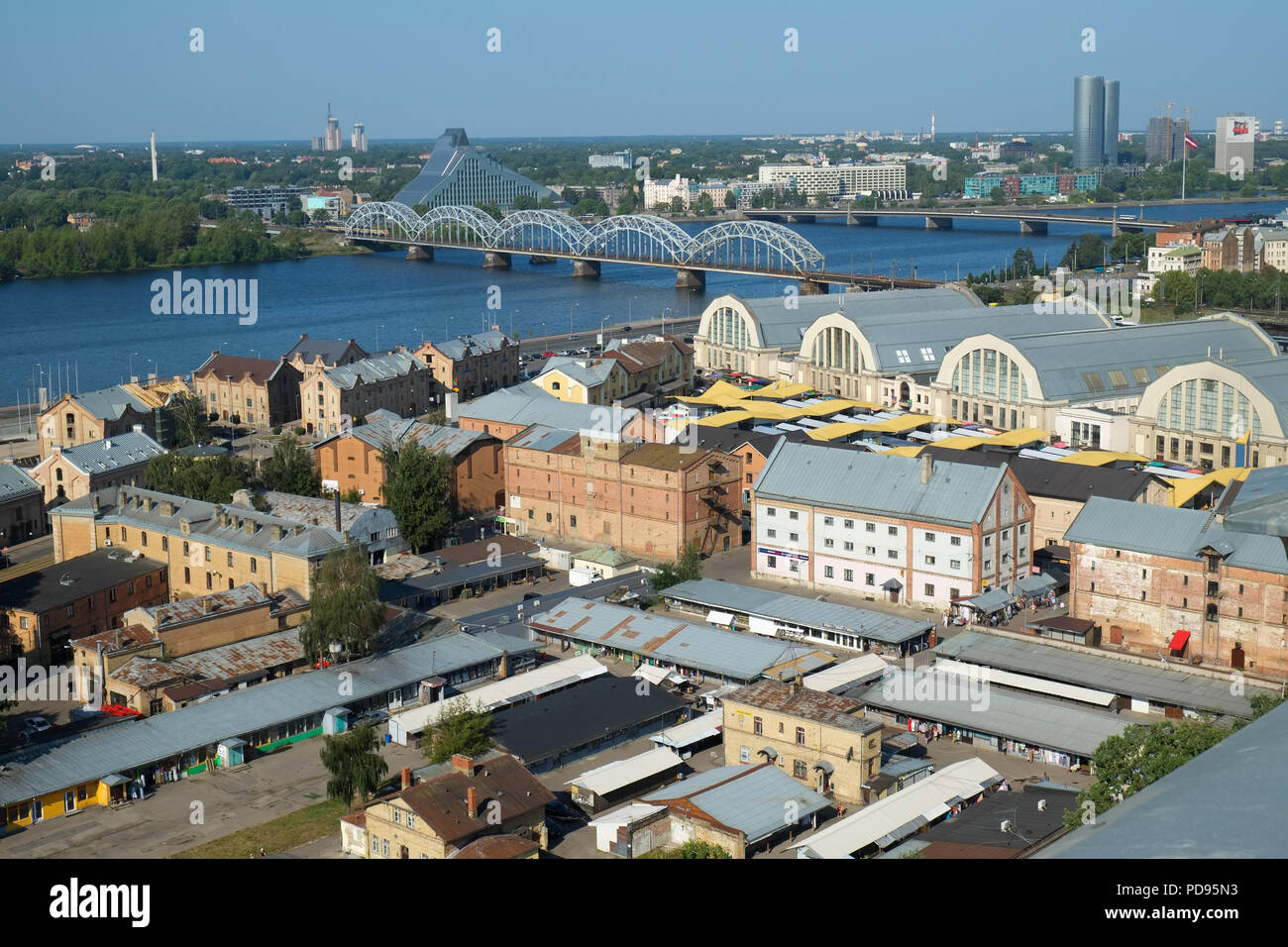 Riga capitale della Lettonia, Agosto 2018 Foto Stock