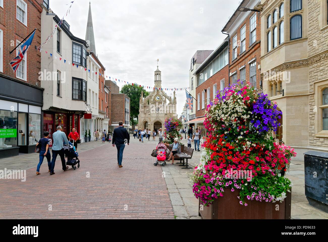 East Street a Chichester Town Center West Sussex England Regno Unito Foto Stock
