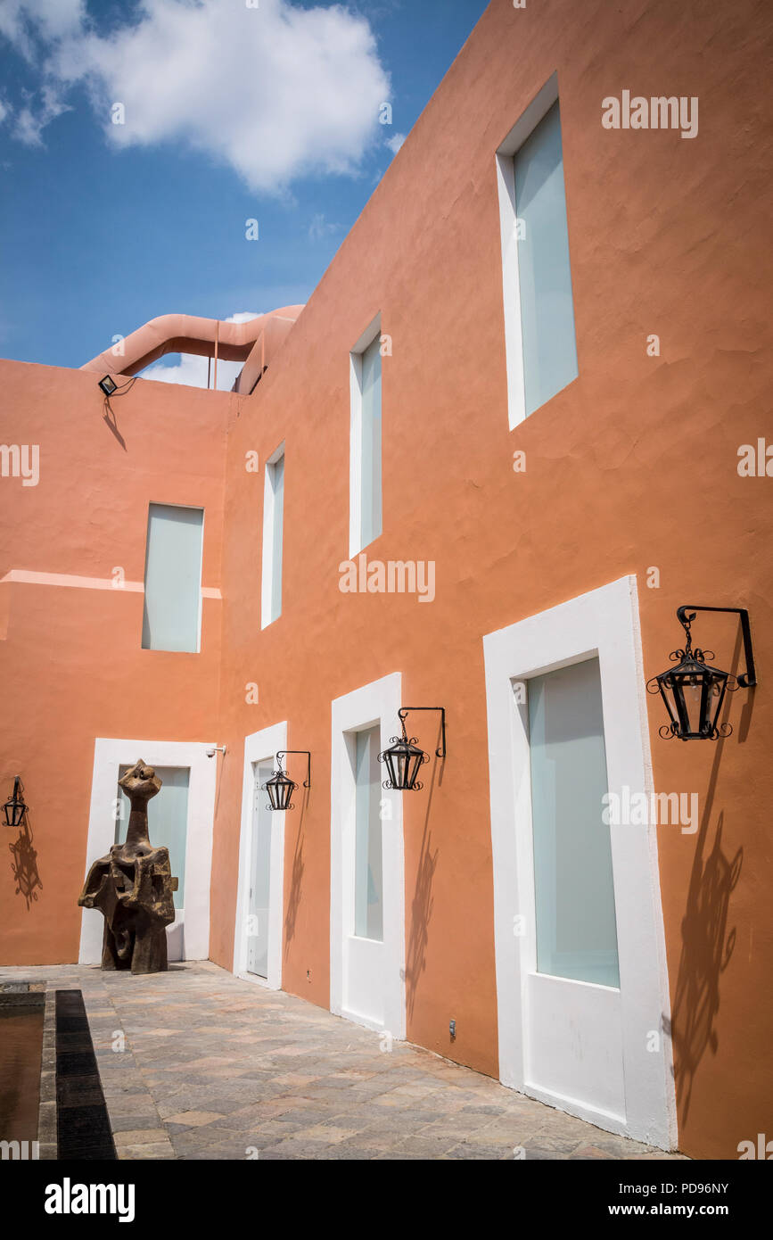 Uno dei cortili interni, il museo Amparo, Puebla, città in Est-Messico centrale Foto Stock