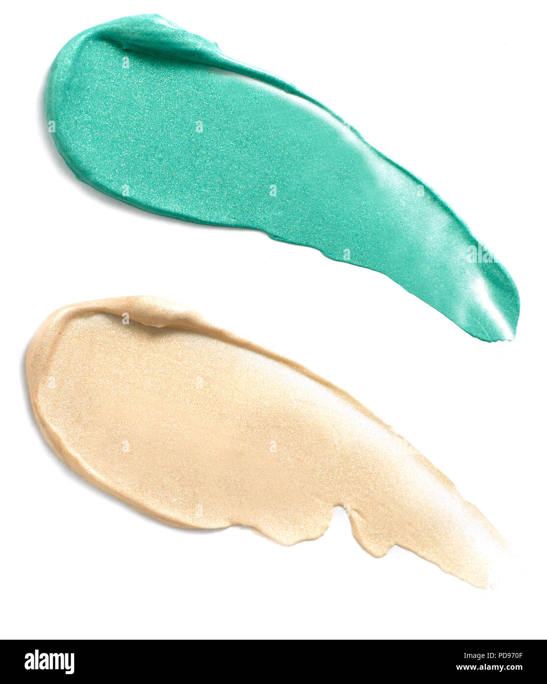 Passate del gold & green cream eye shadow Foto Stock