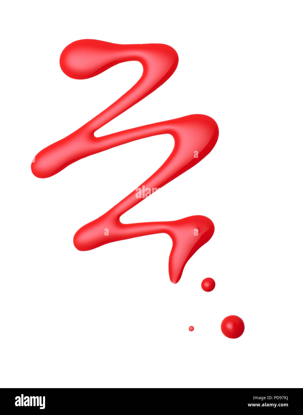 Scarabocchio di smalto per unghie Foto Stock