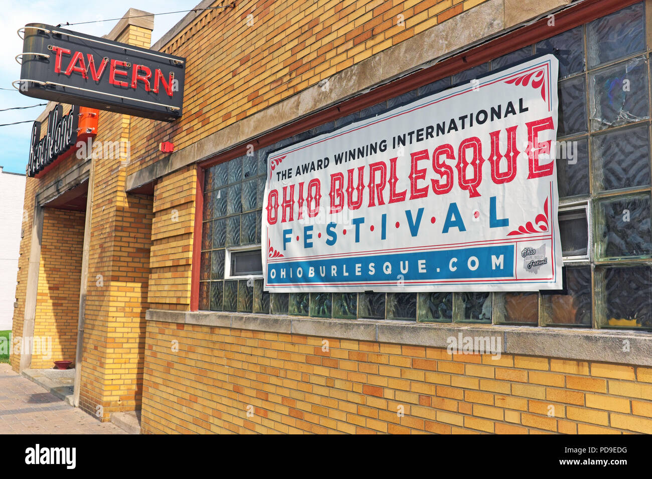 L'Ottava annuale internazionale di Burlesque Ohio Festival di agosto 2-4, 2018 tenutasi presso la sala da ballo Beachland in Cleveland, Ohio, USA. Foto Stock