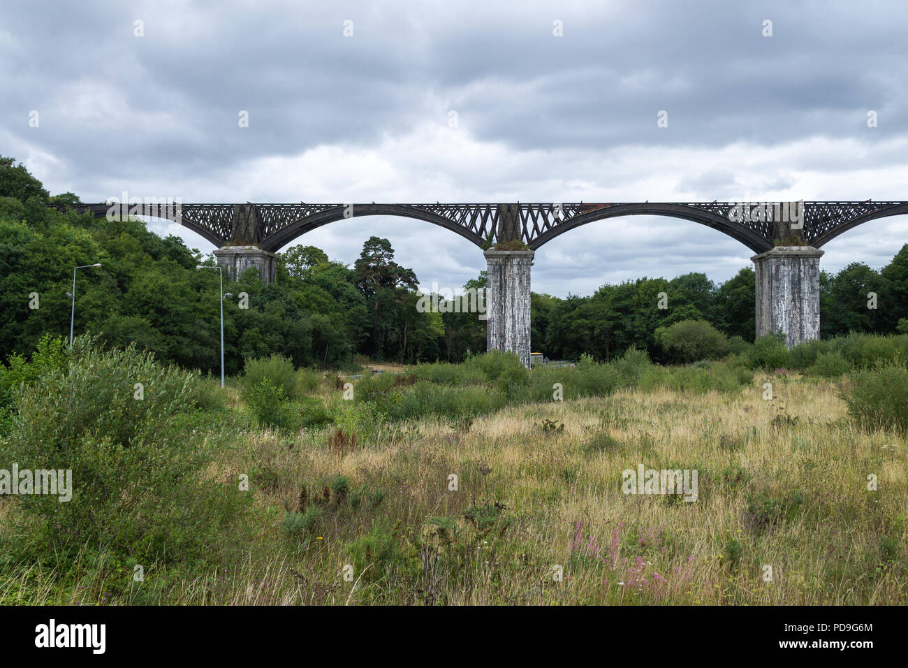 In disuso viadotto ferroviario della città di Cork, Irlanda Foto Stock