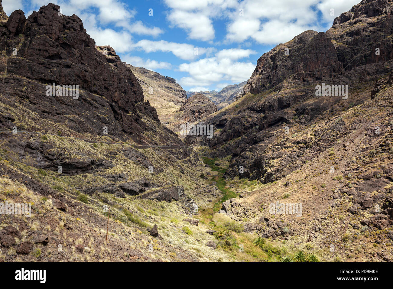Barranco de la Aldea, rocce vulcaniche, Gran Canaria Isole Canarie Spagna Foto Stock