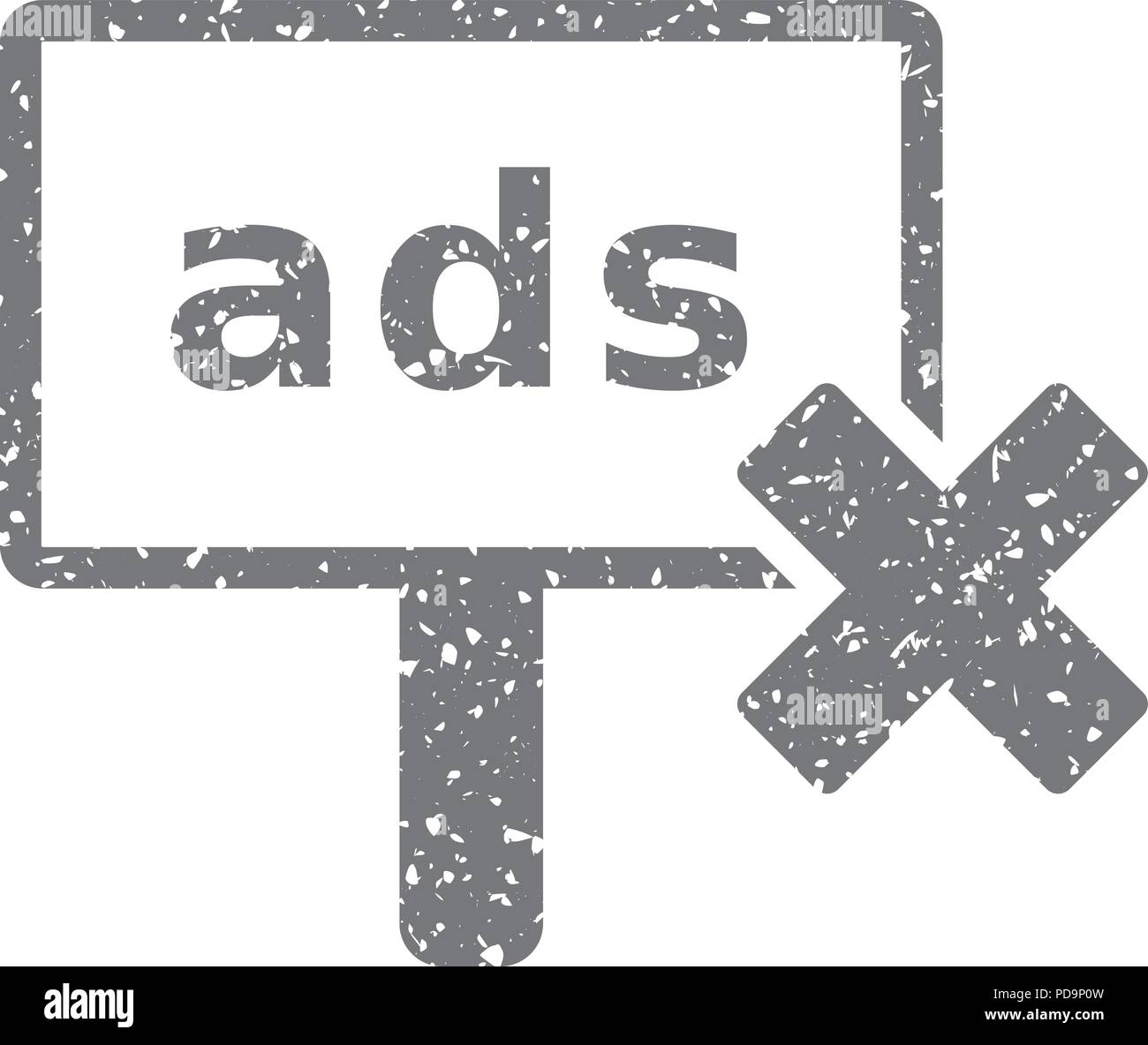 Icona grunge - no pubblicità Illustrazione Vettoriale